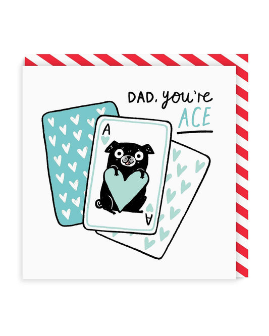 Dad You're Ace Square Greeting Card