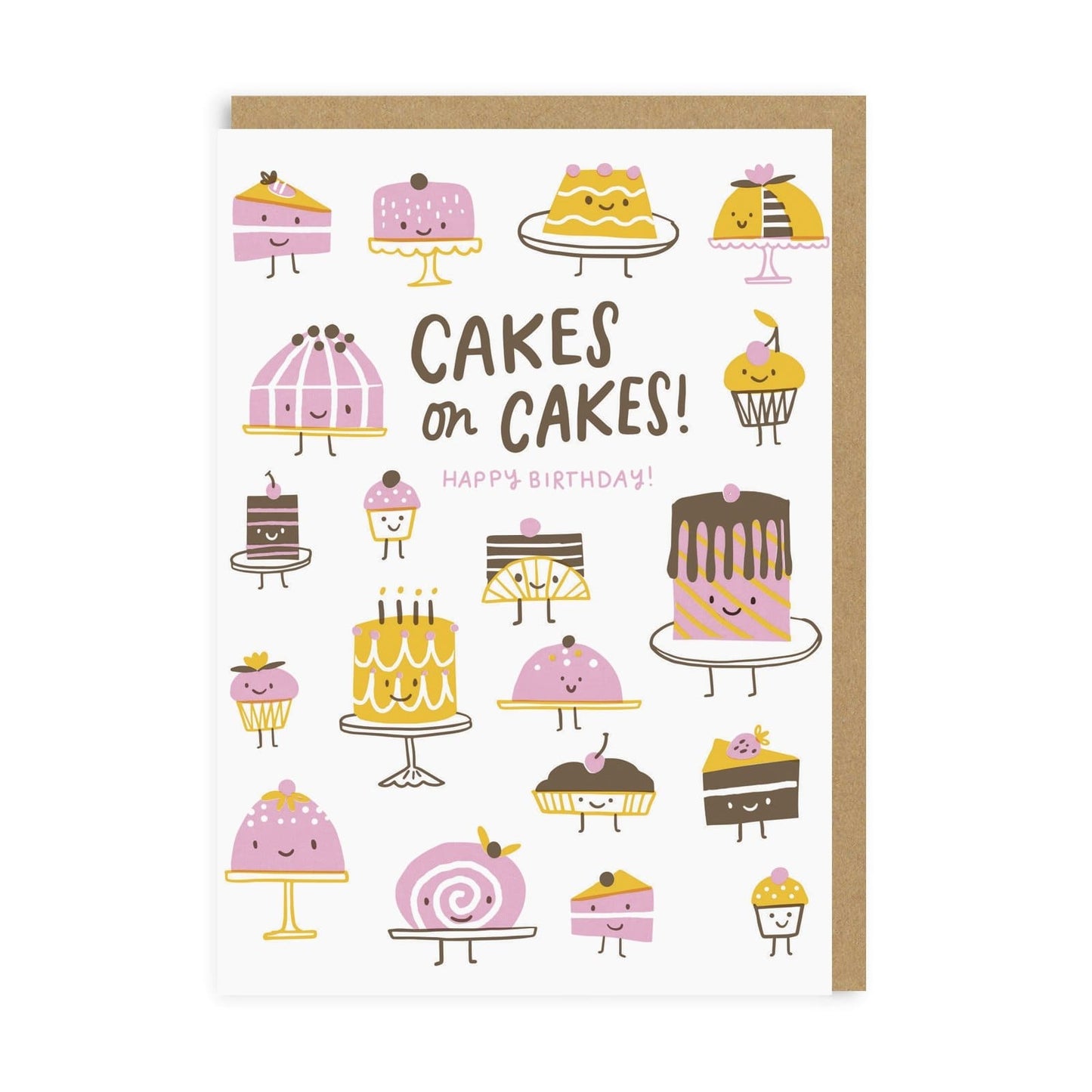 Cakes On Cakes Birthday Greeting Card