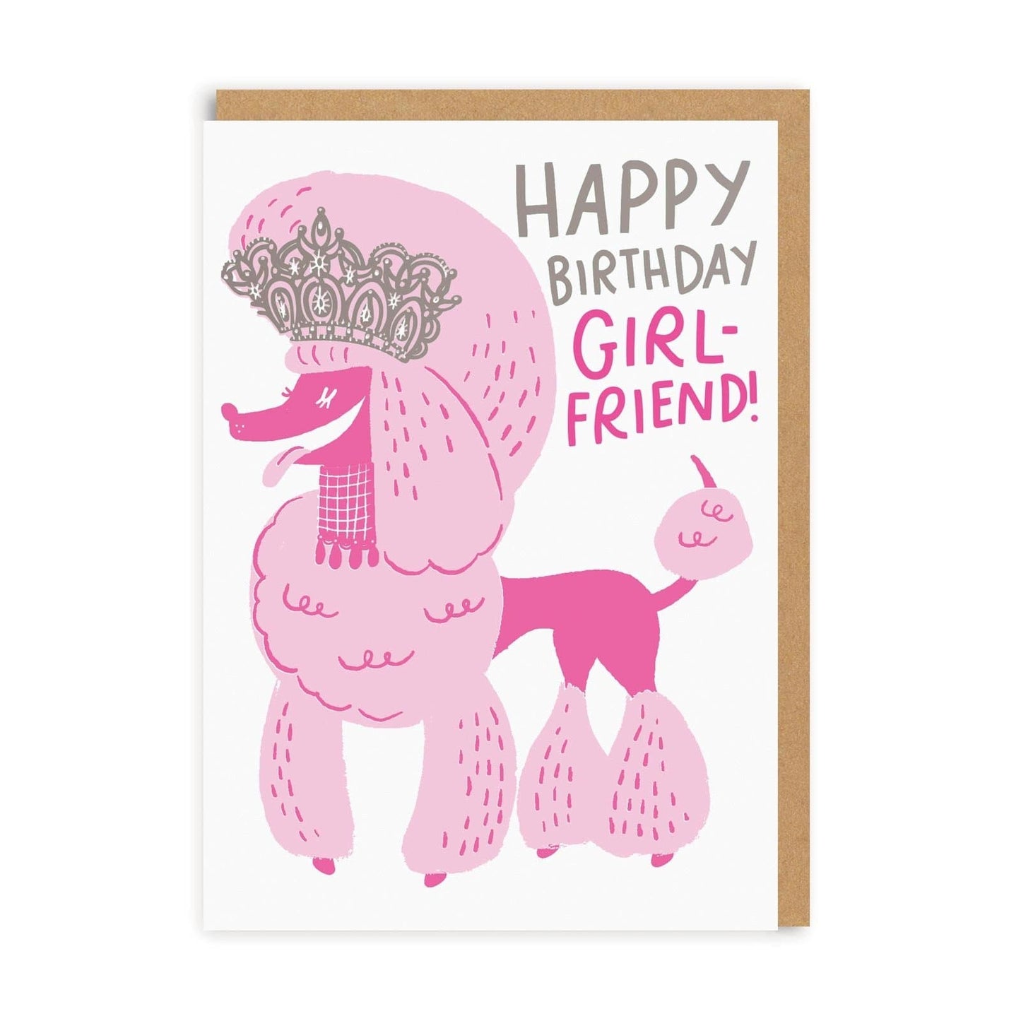Girlfriend Poodle Greeting Card