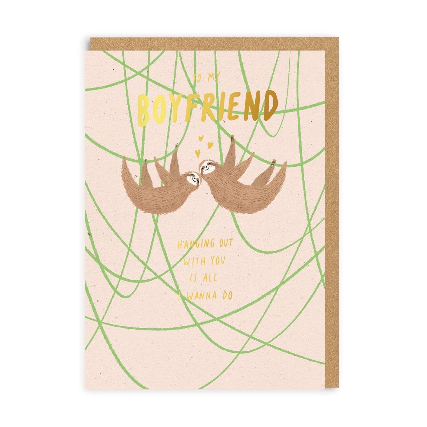 Sloth Boyfriend Greeting Card