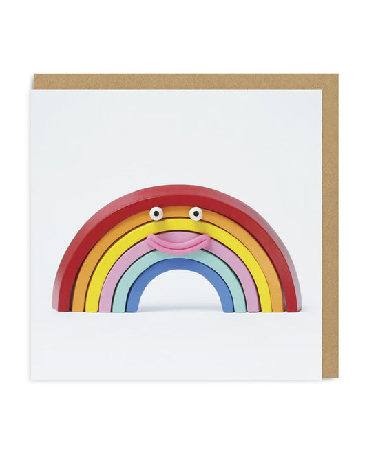 Rainbow Smiley Face Greeting Card