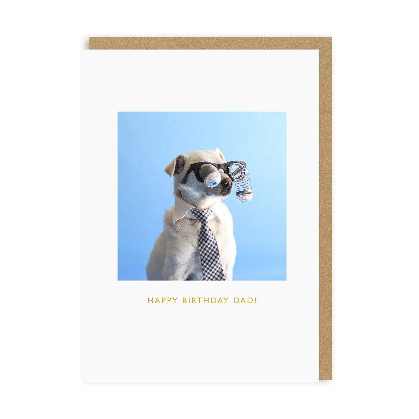 Dad Googly Eyed Dog Greeting Card