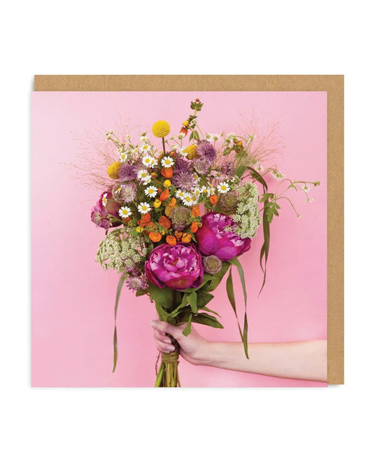 Flowers Bouquet Square Greeting Card