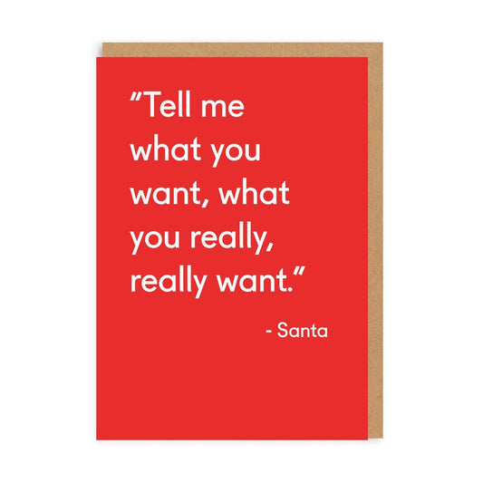 Tell Me What You Want Christmas Card